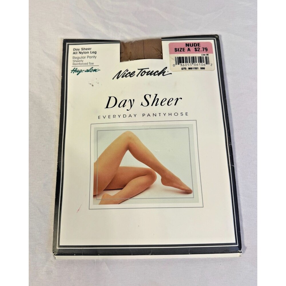 Vintage Pantyhose Nice Touch Women's Nude Size A Day Sheer Nylons New